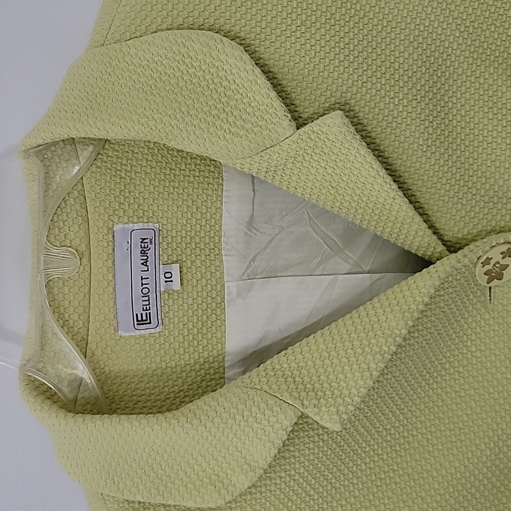 Elliott Lauren Light Lime Green Blazer, Size 10 - Picture 2 of 8